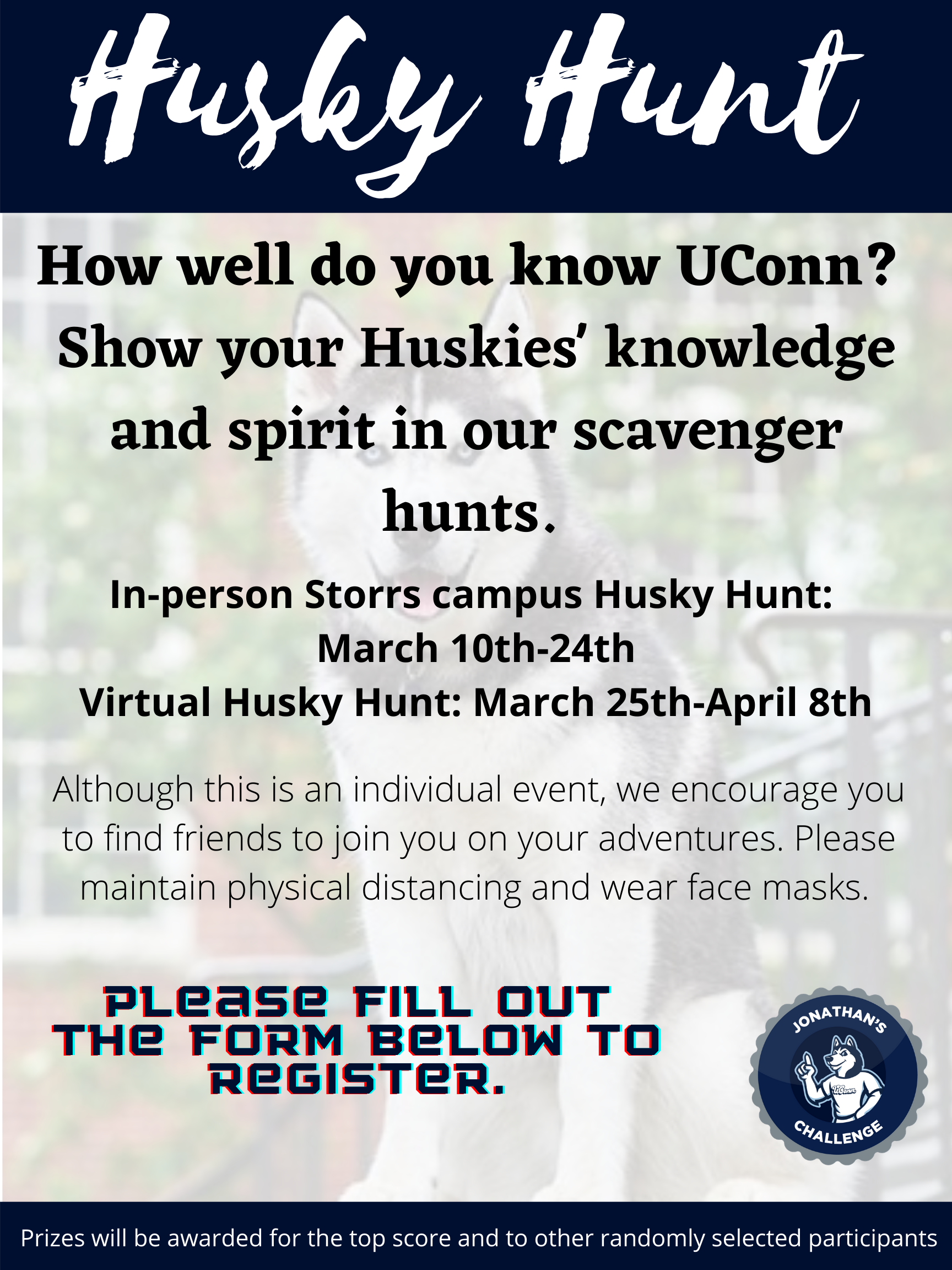 Husky Hunt information sheet